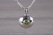 Load image into Gallery viewer, Natural Round cut Peridot Gemstone Set Silver Necklace