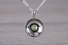 Load image into Gallery viewer, Natural Round cut Peridot Gemstone Set Silver Necklace