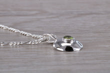 Load image into Gallery viewer, Natural Round cut Peridot Gemstone Set Silver Necklace