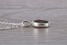 Load image into Gallery viewer, Natural Oval cut Garnet set Silver Necklace