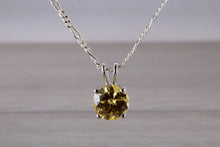Load image into Gallery viewer, Yellow C Z Set Silver Necklace
