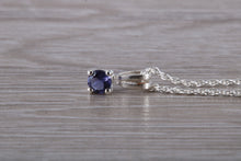 Load image into Gallery viewer, Natural Iolite Gemstone set Silver Necklace