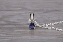 Load image into Gallery viewer, Natural Iolite Gemstone set Silver Necklace