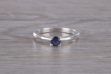Load image into Gallery viewer, Natural Iolite Gemstone set Silver Ring