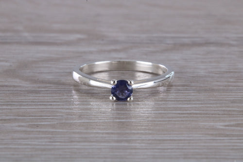 Natural Iolite Gemstone set Silver Ring