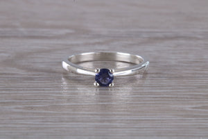 Natural Iolite Gemstone set Silver Ring