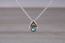 Load image into Gallery viewer, Natural Blue Topaz set Silver Necklace