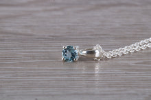 Load image into Gallery viewer, Natural Blue Topaz set Silver Necklace