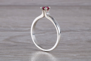 Natural Rhodolite Gemstone Ring.Sterling Silver Rhodolite Garnet