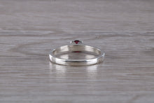 Load image into Gallery viewer, Natural Rhodolite Garnet Gemstone set Silver Ring