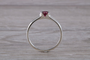 Natural Rhodolite Garnet Gemstone set Silver Ring
