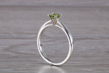 Load image into Gallery viewer, Natural Peridot Gemstone set Silver Ring