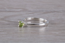Load image into Gallery viewer, Natural Peridot Gemstone set Silver Ring