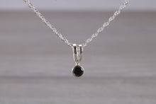 Load image into Gallery viewer, Natural Black Diamond set Silver Necklace