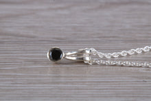 Load image into Gallery viewer, Natural Black Diamond set Silver Necklace