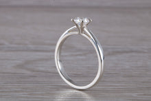 Load image into Gallery viewer, Silver solitaire ring set with beautiful round Diamond white Cubic Zirconia