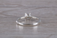 Load image into Gallery viewer, Silver solitaire ring set with beautiful round Diamond white Cubic Zirconia