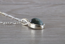 Load image into Gallery viewer, Natural Grey Cats Eye set Silver Necklace