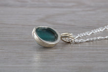 Load image into Gallery viewer, Natural Grey Cats Eye set Silver Necklace