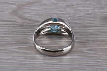Load image into Gallery viewer, 1.50 carat Blue Topaz set Silver Ring