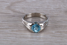 Load image into Gallery viewer, 1.50 carat Blue Topaz set Silver Ring