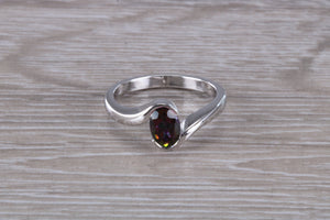 Natural Mystic Topaz set Crossover Ring
