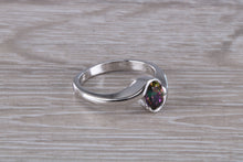 Load image into Gallery viewer, Natural Mystic Topaz set Crossover Ring