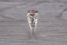 Load image into Gallery viewer, Oval cut Pink Topaz set Silver Ring