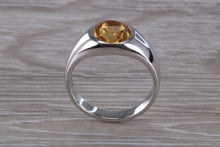 Load image into Gallery viewer, Natural Oval cut Citrine set Silver Ring