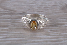 Load image into Gallery viewer, Oval cut Citrine set Silver Ring