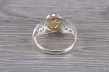 Load image into Gallery viewer, Oval cut Citrine set Silver Ring