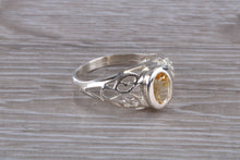 Load image into Gallery viewer, Oval cut Citrine set Silver Ring