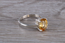 Load image into Gallery viewer, Oval cut Citrine set Silver Ring