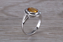 Load image into Gallery viewer, Oval cut Citrine set Silver Ring