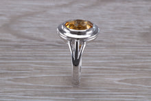 Load image into Gallery viewer, Oval cut Citrine set Silver Ring