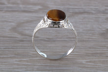 Load image into Gallery viewer, Natural Tigers Eye set Silver Ring