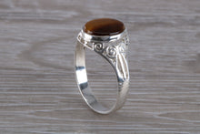 Load image into Gallery viewer, Natural Tigers Eye set Silver Ring