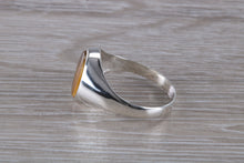 Load image into Gallery viewer, Natural Tigers Eye set Silver Signet Ring