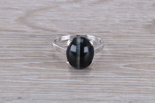 Black Cats Eye set Silver Ring