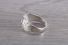 Load image into Gallery viewer, Natural Oval cut Amethyst set Silver Ring