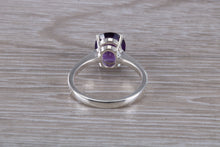 Load image into Gallery viewer, Silver Ring set with Natural Amethyst.February birthstone,Pisces Zodiac Gemstone.Perfect 16th,18th,21st birthday or Anniversary Gift.