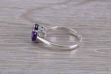 Load image into Gallery viewer, Silver Ring set with Natural Amethyst.February birthstone,Pisces Zodiac Gemstone.Perfect 16th,18th,21st birthday or Anniversary Gift.