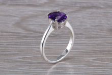 Load image into Gallery viewer, Silver Ring set with Natural Amethyst.February birthstone,Pisces Zodiac Gemstone.Perfect 16th,18th,21st birthday or Anniversary Gift.