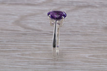 Load image into Gallery viewer, Silver Ring set with Natural Amethyst.February birthstone,Pisces Zodiac Gemstone.Perfect 16th,18th,21st birthday or Anniversary Gift.
