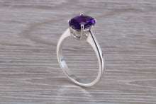 Load image into Gallery viewer, Silver Ring set with Natural Amethyst.February birthstone,Pisces Zodiac Gemstone.Perfect 16th,18th,21st birthday or Anniversary Gift.