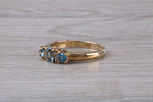 Load image into Gallery viewer, Sky Blue Topaz and Diamond set Yellow Gold Ring