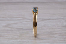Load image into Gallery viewer, Sky Blue Topaz and Diamond set Yellow Gold Ring