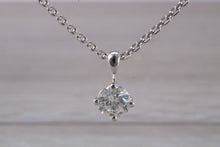 Load image into Gallery viewer, One carat round Moissanite Diamond Solitaire Necklace