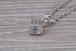 One carat round Moissanite Diamond Solitaire Necklace