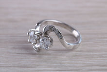 Load image into Gallery viewer, Two Half carat Moissanite Diamond Statement Ring